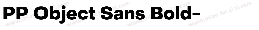 PP Object Sans Bold字体转换